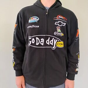 Nascar GoDaddy Danica Patrick #7 Chase Authentics Jacket‎ Racing Sz Large Unisex